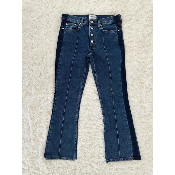 Cotton Citizen Women's High Rise Flare Jeans Denim Blue Button Fly size 28 - Picture 1 of 4